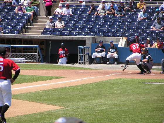 Lastings Milledge at the plate - Harbor Park